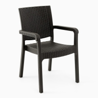 Набор садовой мебели: 2 кресла + стол, коричневый Набор садовой мебели: 2 кресла + стол, коричневый