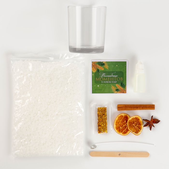 Свеча своими руками на новый год. Создание ароматических свечей с декором &laquo;Волшебных моментов&raquo;, новогодний набор для творчества