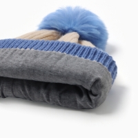 Шапка детская MINAKU, цв.голубой, р-р 48-50 Шапка детская MINAKU, цв.голубой, р-р 48-50