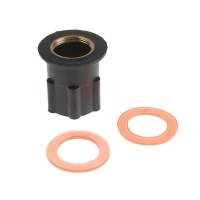 Смеситель для кухни ZEIN ZC2023, кран-букса латунь 1/2", двухвентильный, черный