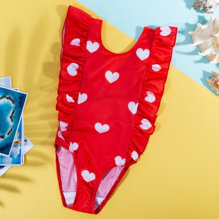 Купальник детский KAFTAN &laquo;Сердца&raquo;, рост 86-92 (28)
