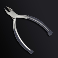 Кусачки педикюрные &laquo;Premium&raquo;, скрытая пружина, прорезиненные ручки, 12,3 см, длина лезвия - 13 мм, цвет серебристый/серый