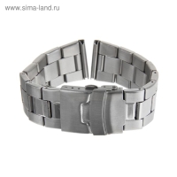 Ремешок для часов "Соломон", 22 мм, металл, l-18 см, серебристый Ремешок для часов "Соломон", 22 мм, металл, l-18 см, серебристый