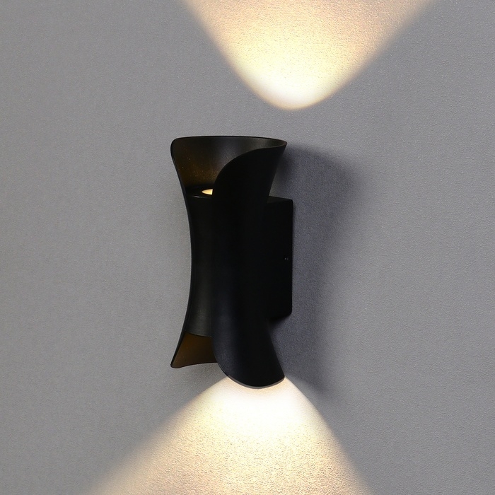 Светильник фасадный &laquo;Элегант&raquo;, FSD-051, 10 Вт, 3000К, 1 луч, IP65, 220 В, пластик, черный