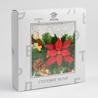 Скатерть новогодняя Этель "Рождественский бал" 150х110см +/-3см с ГМВО, хл100% Скатерть новогодняя Этель "Рождественский бал" 150х110см +/-3см с ГМВО, хл100%