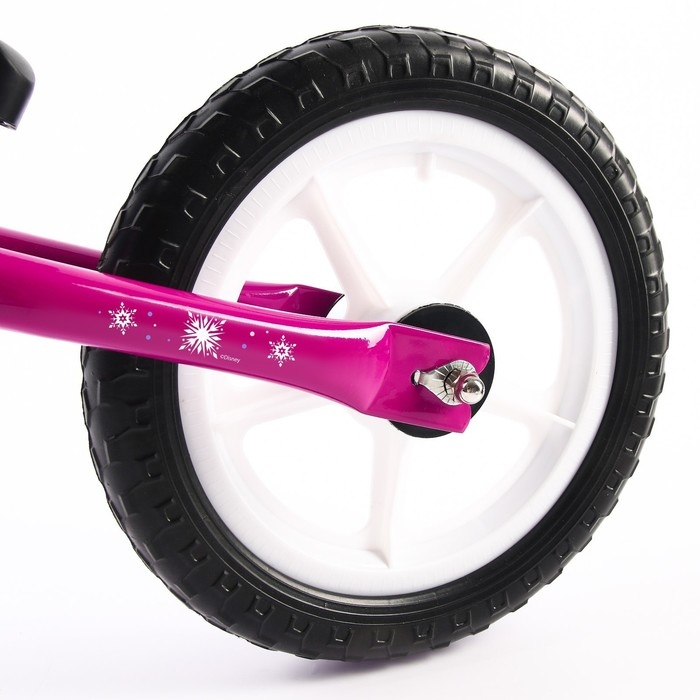 Беговел 12", детский облегченный, 2+, &laquo;Холодное сердце&raquo;, цвет фиолетовый