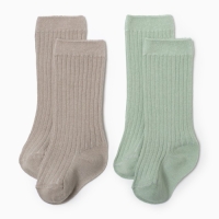 Гольфы детские 2 пары Крошка Я BASIC LINE, 8-10 см, зеленый/ бежевый Гольфы детские 2 пары Крошка Я BASIC LINE, 8-10 см, зеленый/ бежевый