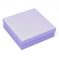 Коробка подарочная складная, упаковка, крышка-дно, сиреневая, 20 х 20 х 6 см
