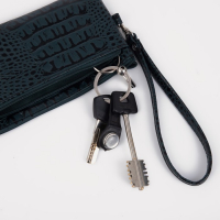 Кошелёк женский на молнии, цвет тёмно-зелёный