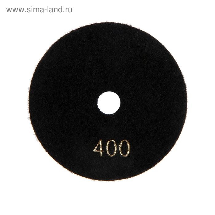 Алмазный гибкий шлифовальный круг ТУНДРА Алмазный гибкий шлифовальный круг ТУНДРА "Черепашка", для сухой шлифовки, 100 мм, № 400