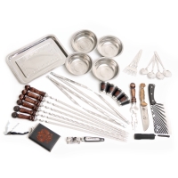 Набор с шампурами подарочный "Охотник" №10, в кейсе из эко-кожи