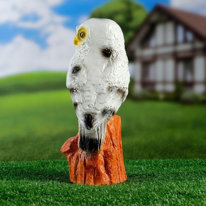 Садовая фигура Садовая фигура "Сова на пне" полярная, 28см