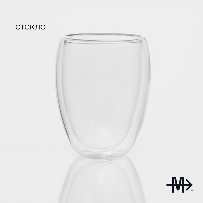 Бокал стеклянный с двойными стенками Magistro &laquo;Олд фэшн&raquo;, 350 мл