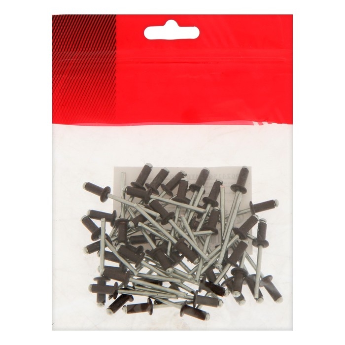 Заклёпки ТУНДРА krep, вытяжные, алюминий-сталь, 4х10 мм, темно-коричневые, 50 шт Заклёпки ТУНДРА krep, вытяжные, алюминий-сталь, 4х10 мм, темно-коричневые, 50 шт