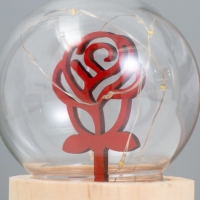 Ночник «Шар-роза» LED 3хAG10 шар 8см 6,5х6,5х11,5см Ночник «Шар-роза» LED 3хAG10 шар 8см 6,5х6,5х11,5см