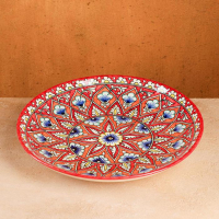 Ляган Риштанская Керамика "Узоры", 32 см, красный Ляган Риштанская Керамика "Узоры", 32 см, красный