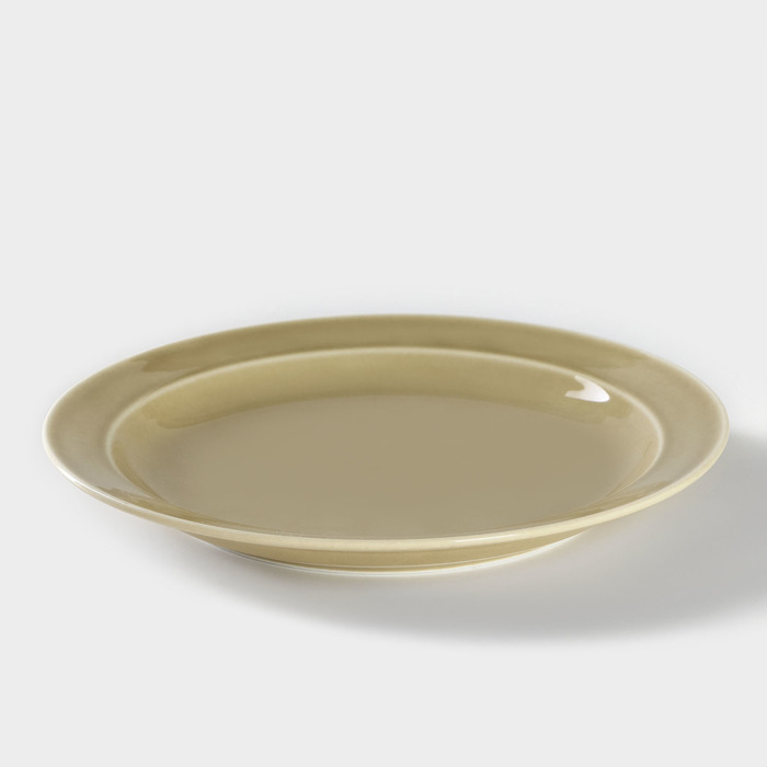 Тарелка мелкая &laquo;Акварель&raquo;, d=24 см, цвет фисташковый