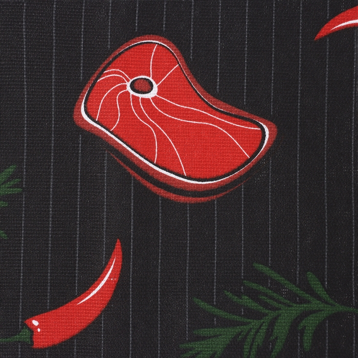 Набор кухонных полотенец Доляна Набор кухонных полотенец Доляна "Главный на кухне" 2 шт, 35х60 см, рогожка, 100% хлопок, 160г/м2