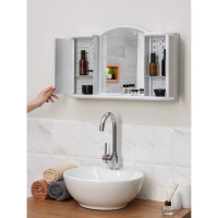 Шкафчик зеркальный для ванной комнаты «Арго», цвет белый мрамор Шкафчик зеркальный для ванной комнаты «Арго», цвет белый мрамор