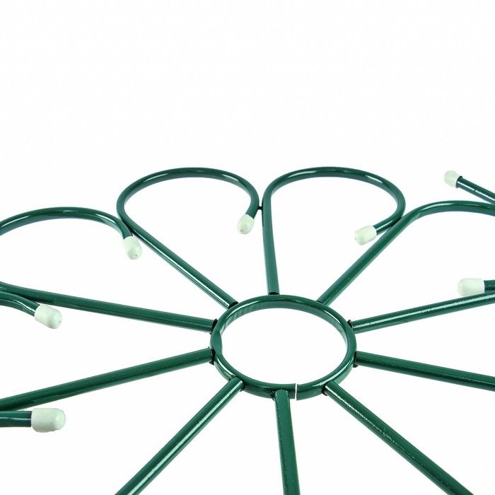 Ограждение декоративное, 75 &times; 305 см, 5 секций, металл, зелёное, &laquo;Ромашка&raquo;