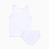 Комплект (майка,трусы) для мальчика А.7175, цвет белый, рост 110 см (30)