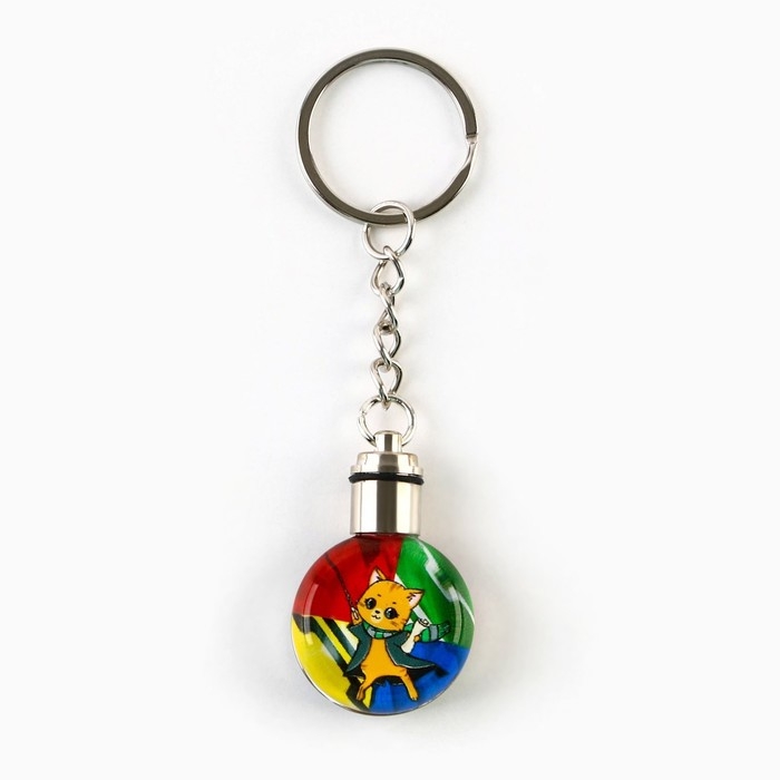 Брелок для ключей с фонариком &laquo;Кот&raquo;, 4 х 2 см