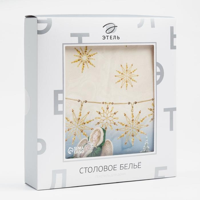 Скатерть новогодняя Этель Christmas time d=220см +/-3 см с ГМВО, 100% хлопок, саржа 190 гр/м2