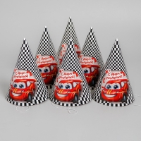 Колпак бумажный «С днём рождения», тачка, набор 6 шт. Колпак бумажный «С днём рождения», тачка, набор 6 шт.