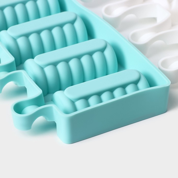 Набор форм для мороженого Доляна &laquo;Эскимо&raquo;, 3 шт, силикон, 20&times;12 см