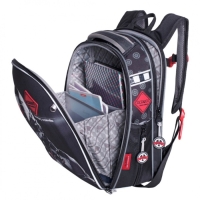 Рюкзак каркасный 35 х 26 х 14 см, Across 490, наполнение: мешок, серый 23-490-5