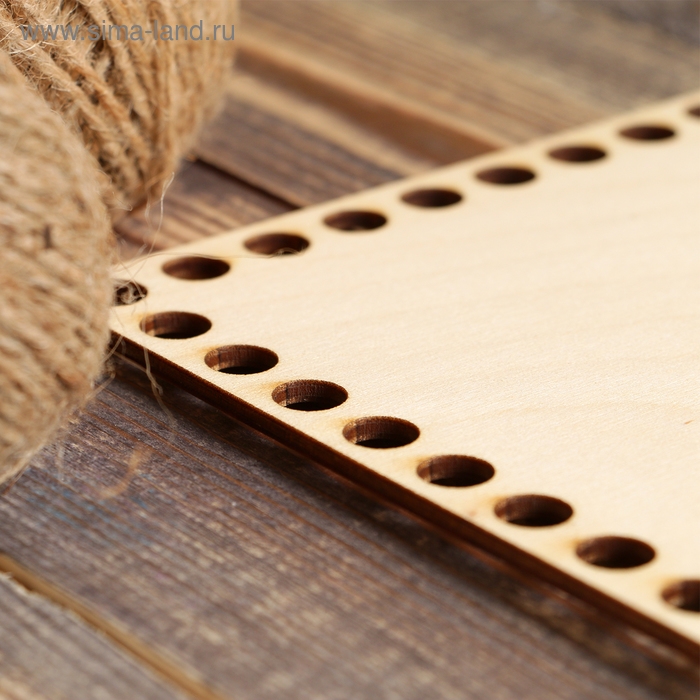 Заготовка для вязания "Квадрат, перфорация", донышко фанера 3 мм, 30&times;30 см, d=9мм