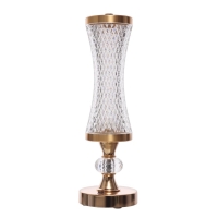 Настольная лампа сенсорная "Билди" LED 3Вт 3000-6000К USB АКБ диммер золото 9,5х9,5х29,5 см   102220