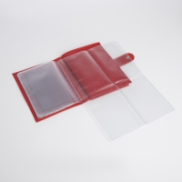 Обложка для автодокументов и паспорта, цвет красный