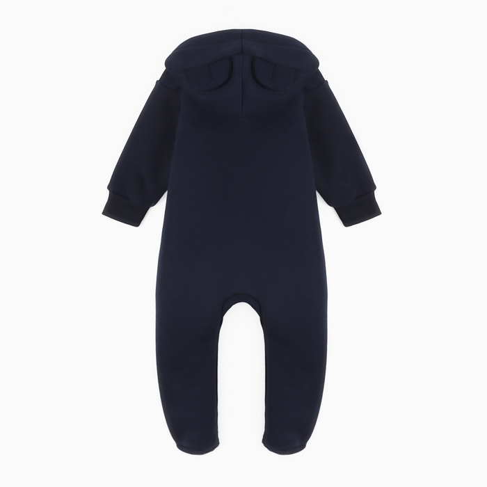 Комбинезон с капюшоном Крошка Я, BASIC LINE, рост 62-68 см, тёмно-серый