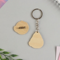 Брелок для ключей, значок, сувенир &laquo;Авокадо&raquo;, набор, 6,8 х 10,5 см.