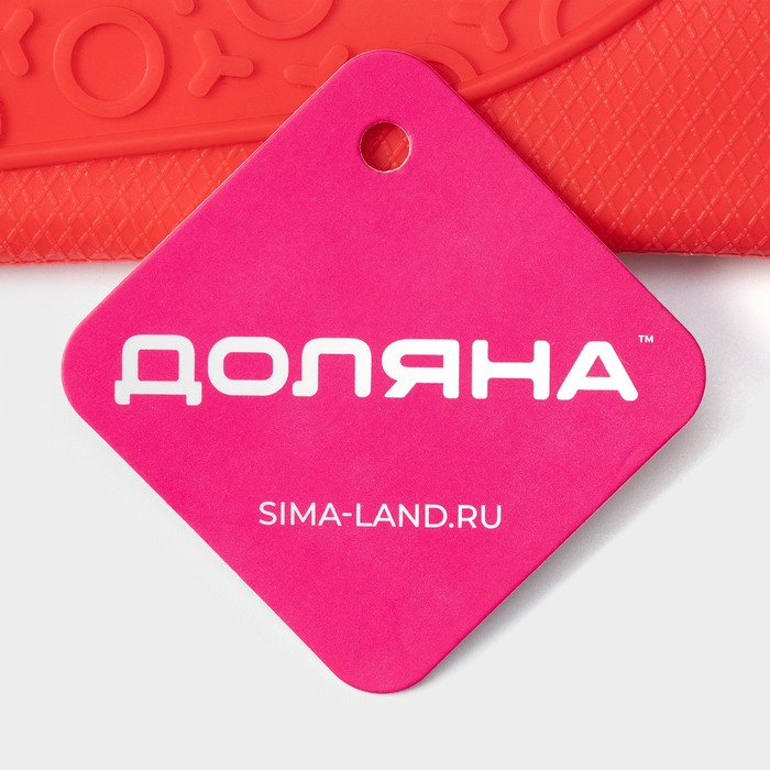 Рукавица для горячего Доляна &laquo;Профи&raquo;, силикон, 28&times;18,5&times;1,5 см, с манжетой, цвет красный