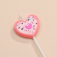 Набор свечей для торта, 5 шт "Сердца", розовый Набор свечей для торта, 5 шт "Сердца", розовый