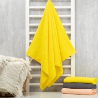Полотенце махровое Экономь и Я 70х130 см, цв. желтый, 100% хлопок, 320 гр/м2 Полотенце махровое Экономь и Я 70х130 см, цв. желтый, 100% хлопок, 320 гр/м2