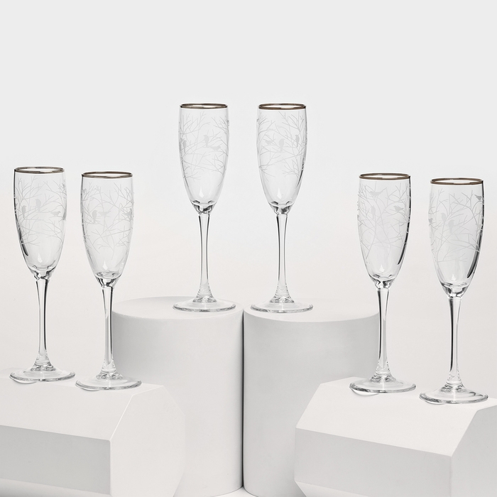 Набор стеклянных бокалов &laquo;Венский лес&raquo;, 170 мл, 6 шт