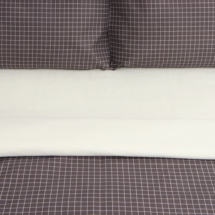 Постельное бельё Этель евро Graphite cage 200х215 см,225х240 см,50х70&plusmn; 3 см - 2 шт, новосатин