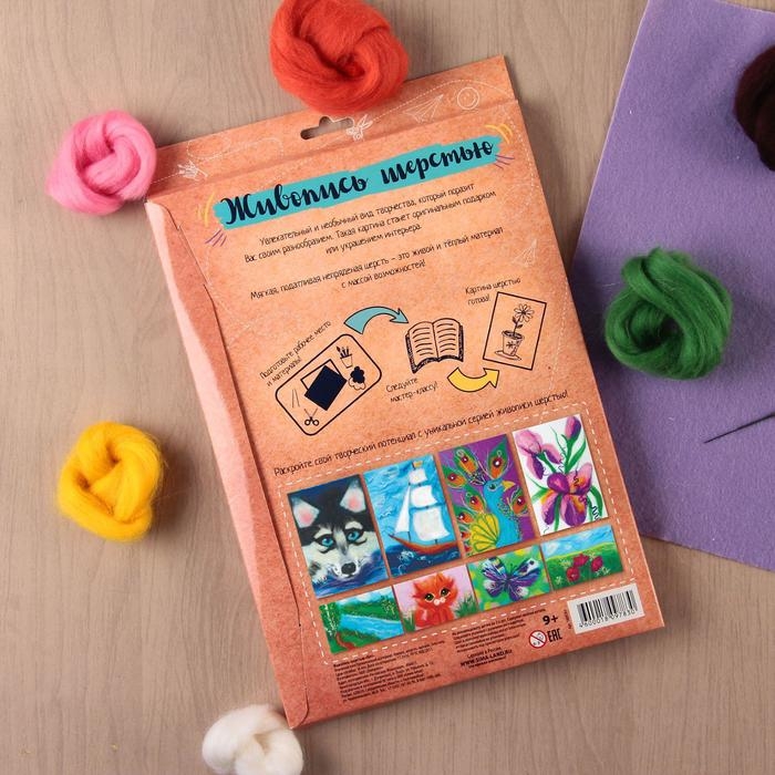 Валяние из шерсти. Картина &laquo;Кот&raquo;, А4, набор для творчества