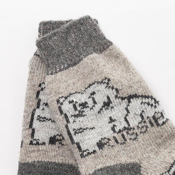 Носки мужские шерстяные &laquo;Белый медведь&raquo;, цвет лён, размер 29