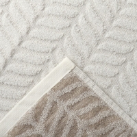 Полотенце махровое Этель "Узор", цв. молочный, 50х90 см, 83% хл, 17% лён, 500 г/м2