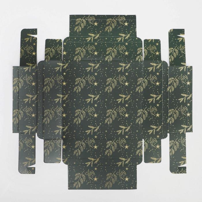 Коробка под 9 конфет с ячейками &laquo;Ёлочка&raquo; 14,5 х 14,5 х 3,5 см, Новый год