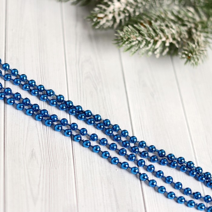 Бусы на ёлку 2,7 м d-5 мм "Шарики" микс