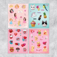 Альбом детских наклеек, 8 листов, #LOVE, 11 х 16 см