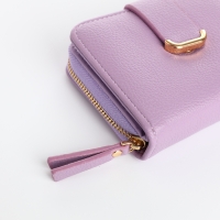 Кошелёк женский на кнопке, цвет сиреневый