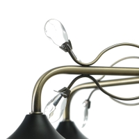 Люстра "Шарлин" 5хЕ27 40Вт черный-латунь 51х51х29 см BayerLux