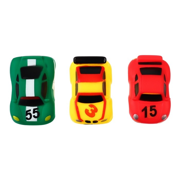Резиновая игрушка для ванны &laquo;Гоночная машинка&raquo;, 8 см, виды МИКС Крошка Я