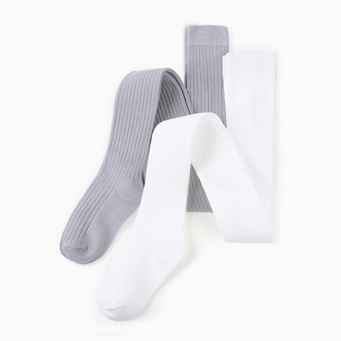 Набор детских колготок KAFTAN BASIC 104-110 см, экрю/серый